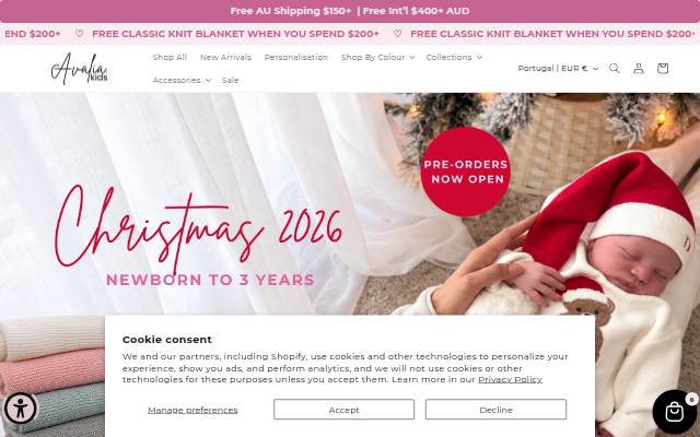 Avalia Kids storefront