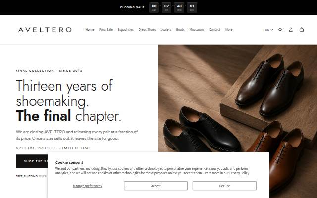 Aveltero storefront