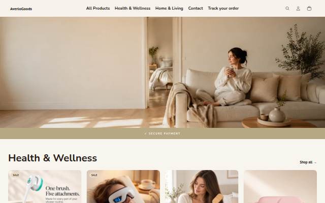 AverloGoods storefront