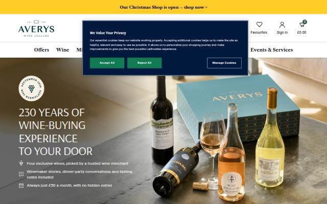 Averys Wine Merchant storefront