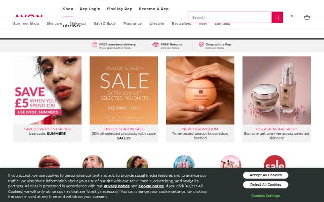 Avon Cosmetics storefront
