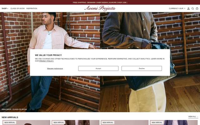Avoni Projects storefront