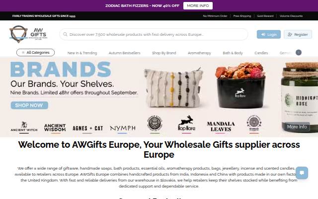 AW Gifts Europe storefront