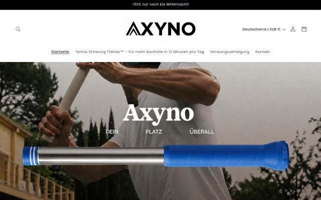 Startseite von AXYNO