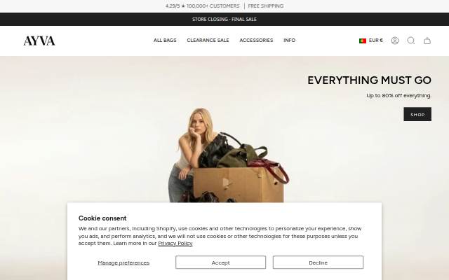 AYVA storefront