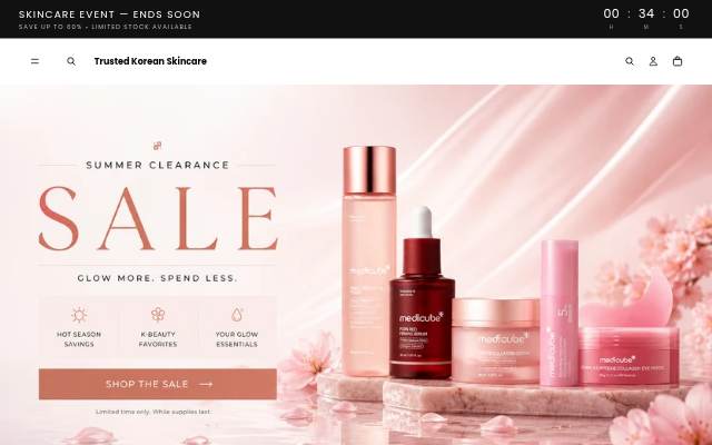 Trusted Korean Skincare storefront
