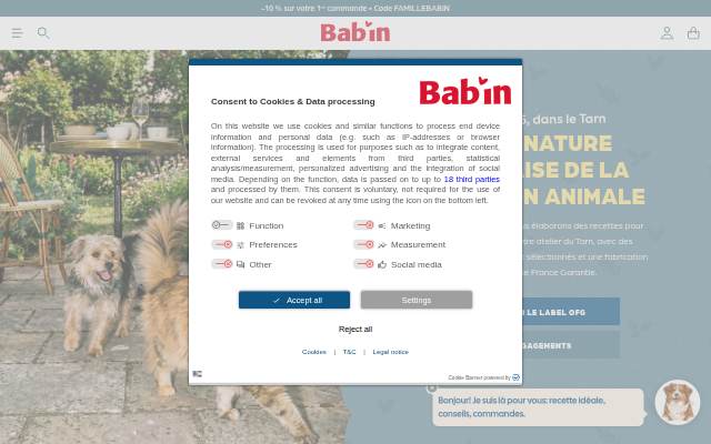 Bab'in Nutrition storefront