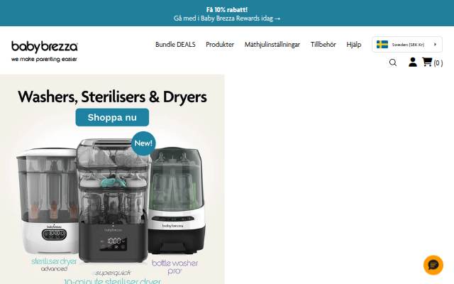 Baby Brezza Scandinavia storefront