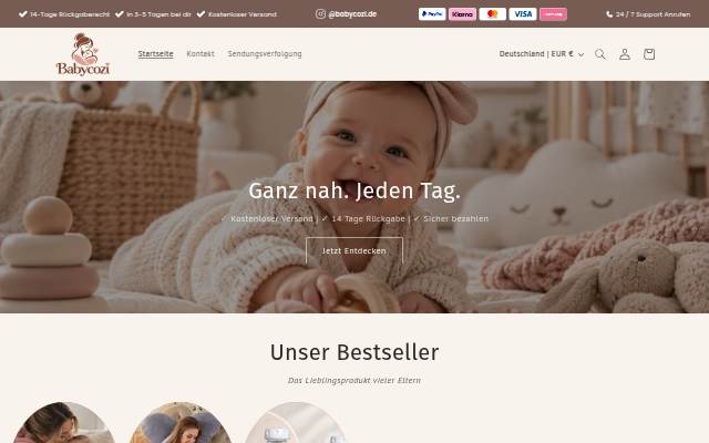 Babycozi storefront