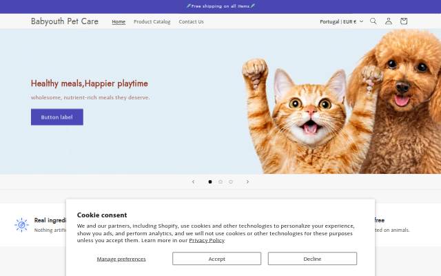 Babyouth Pet Care storefront