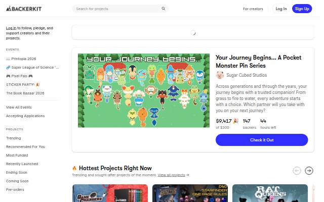 backerkit.com storefront