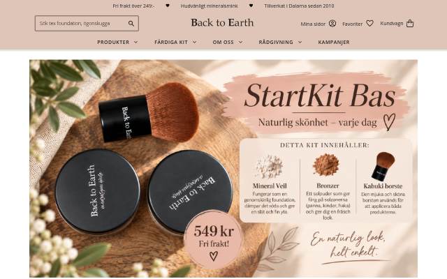 Back to Earth storefront
