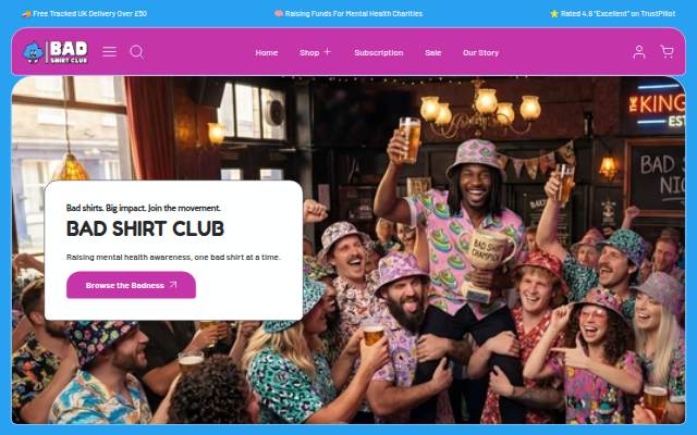 Bad Shirt Club storefront