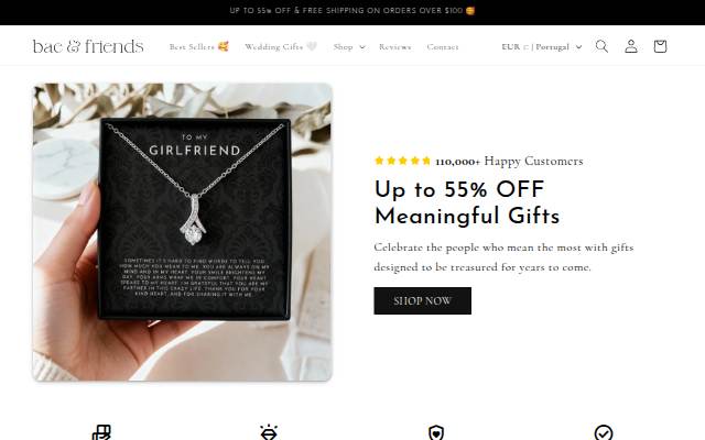 Bae and Friends storefront