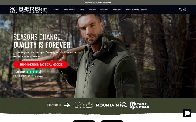 BÆRSkin Tactical Supply Co. storefront