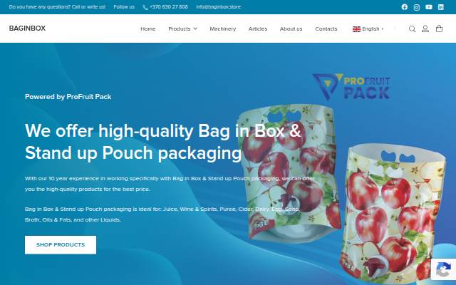 BagInBox storefront