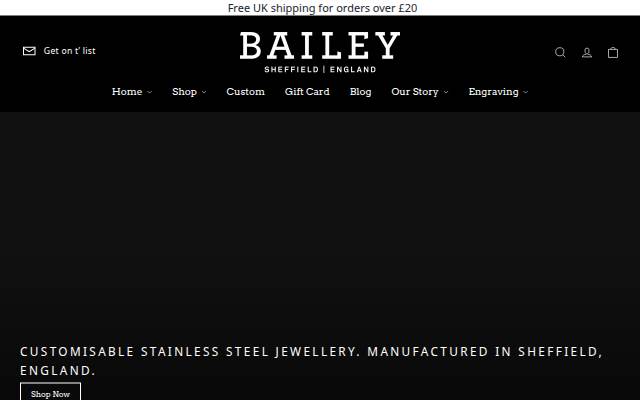 Bailey of Sheffield storefront