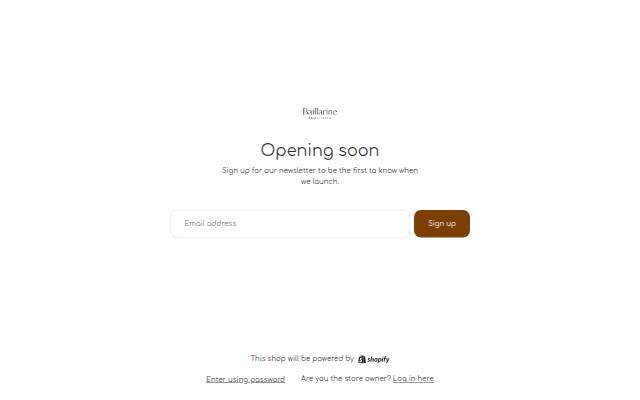 Baillarine storefront