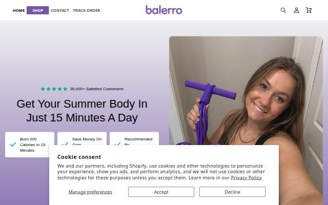 Balerro storefront