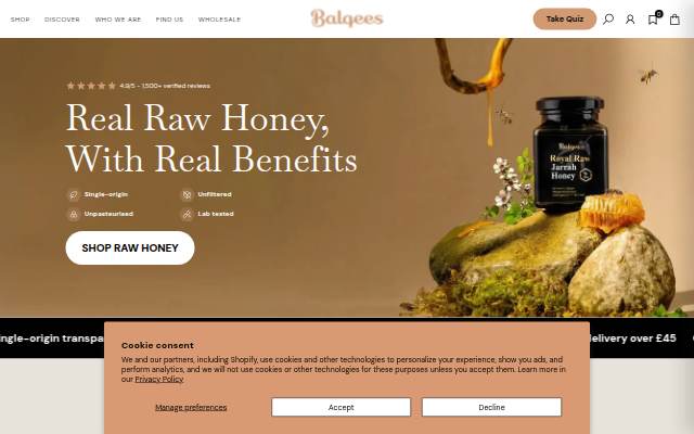 Balqees.co.uk storefront