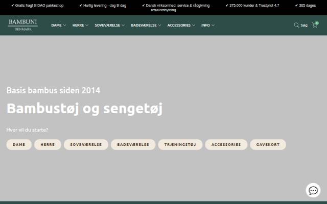 Bambuni Denmark storefront