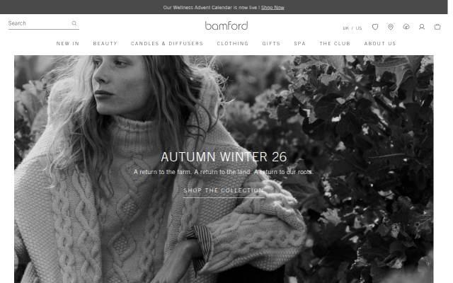 Main Website storefront