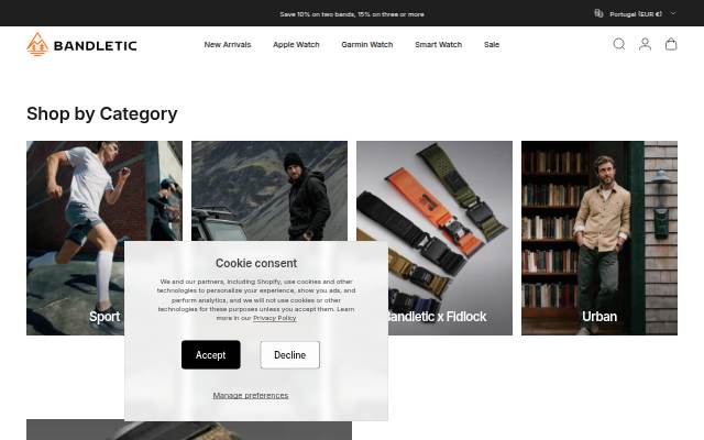Bandletic storefront