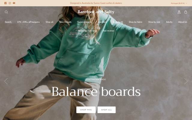 Startseite von Barefoot and Salty