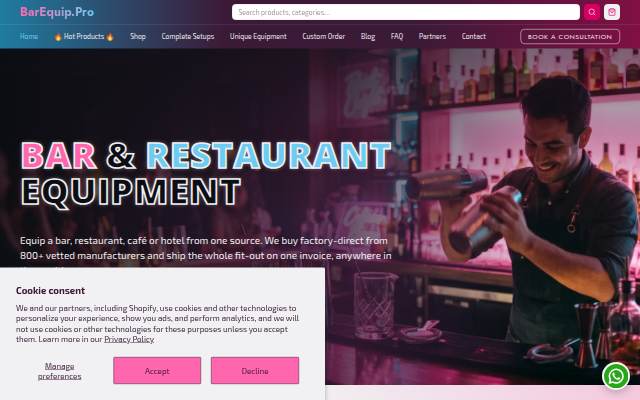 BarEquip.Pro storefront