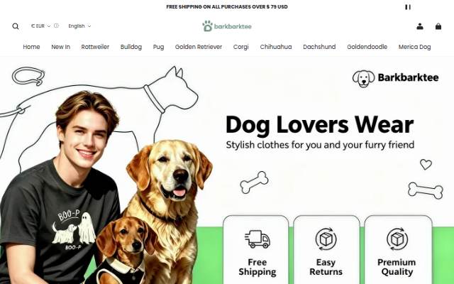 BarkBarkTee storefront