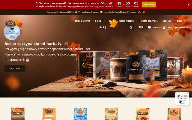 Basilur Tea Poland storefront