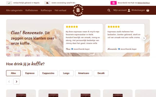 Battito storefront