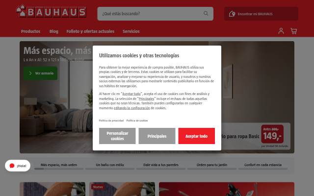 Startseite von BAUHAUS