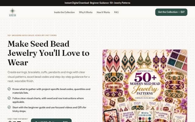 Startseite von Modern Seed Bead Jewelry Patterns — 50+ Designs