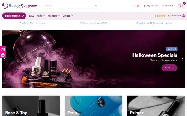 Startseite von Beauty Company