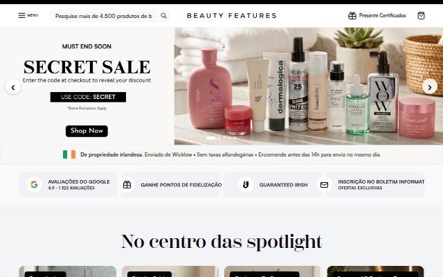 Ireland's Destination for Luxury Haircare &amp; Premium Skincare storefront