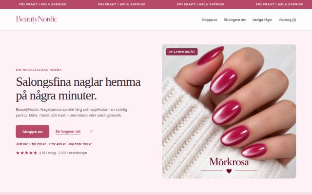 BeautyNordic storefront