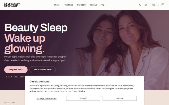 Startseite von Beauty Sleep
