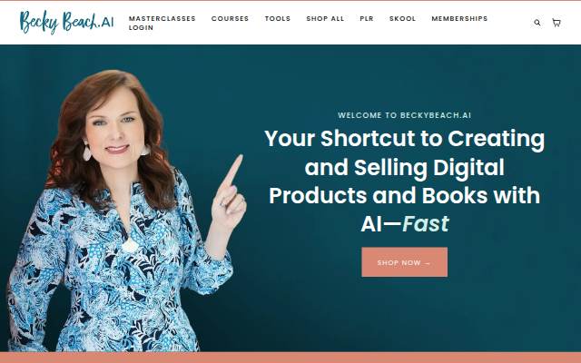 BeckyBeach.Ai storefront