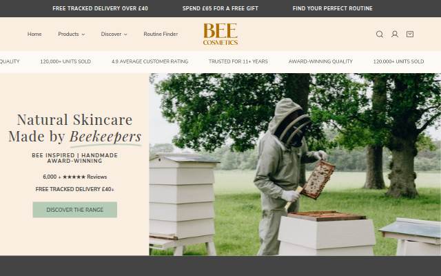 Bee Cosmetics storefront