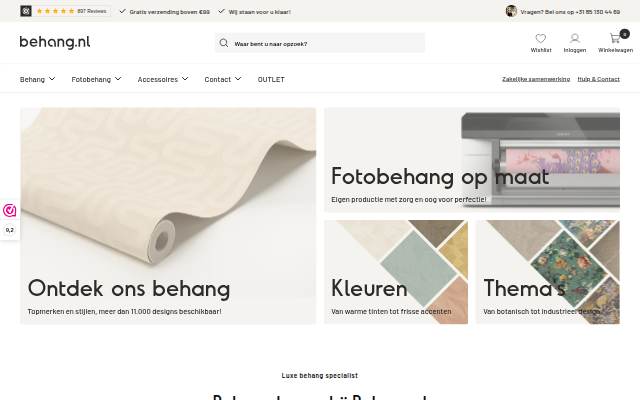 Startseite von Behang.nl