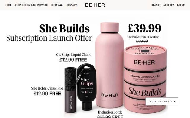 Startseite von Be Her