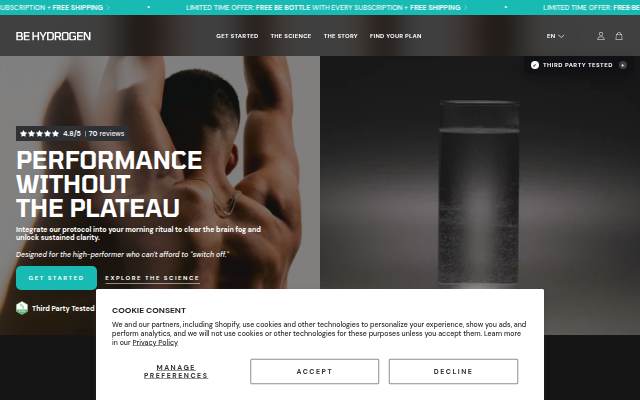 Startseite von BE HYDROGEN