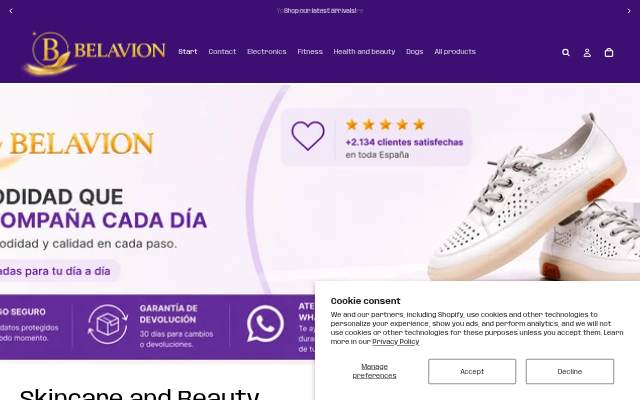 Belavion storefront