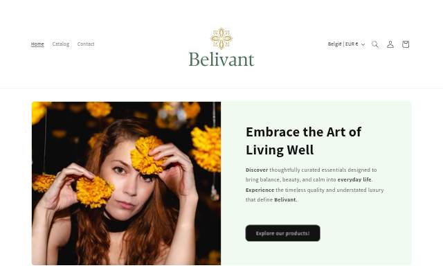 Belivant storefront