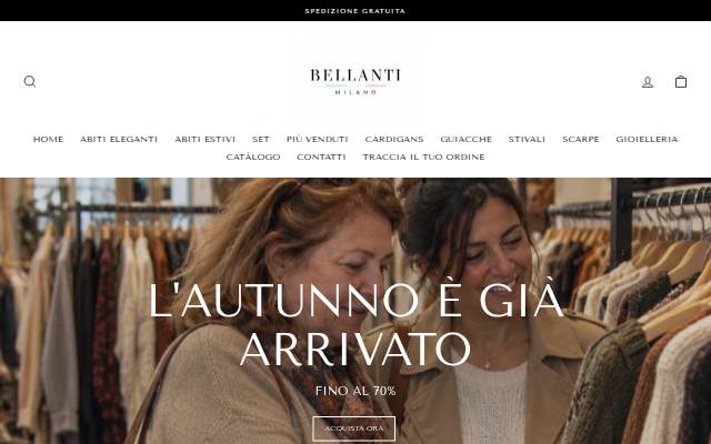 Bellanti Milano storefront