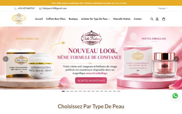 BELLE NUBIAN Paris storefront