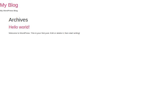My Blog – My WordPress Blog storefront