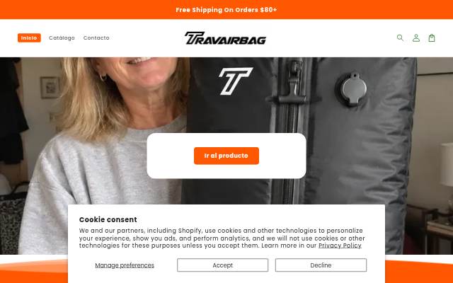 Startseite von TravAirBag
