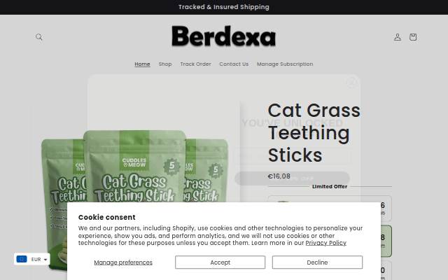 Berdexa storefront